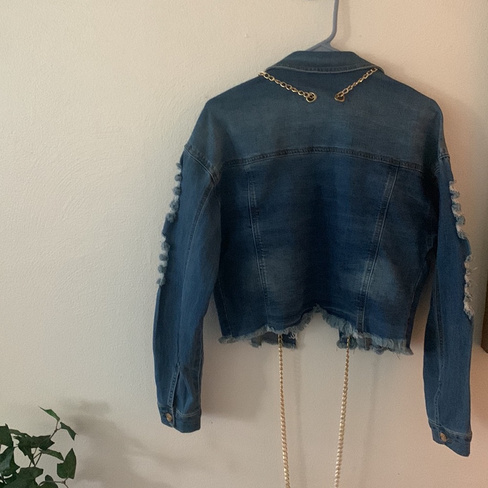 Denim Chain Jacket - Picture 5 of 14